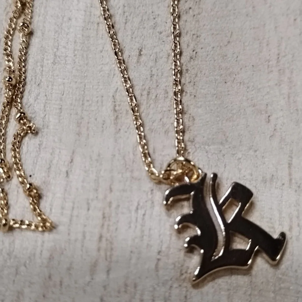2 Gold Tone Necklaces For Layers